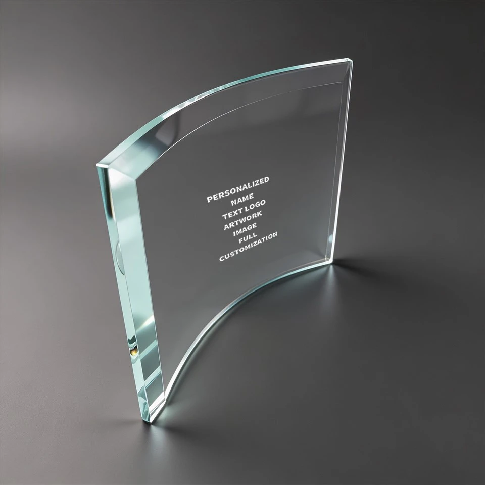 Curved UV Print Crystal Plaque factory