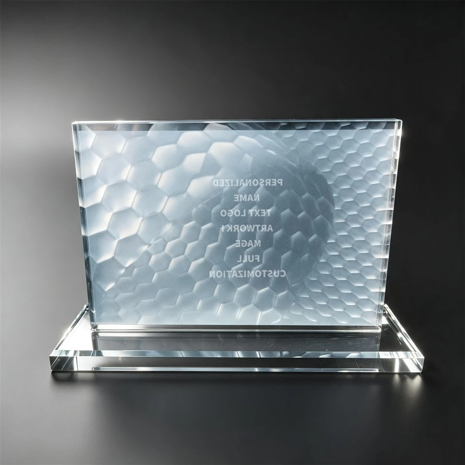Honeycomb Laser Etched Crystal Plaque best